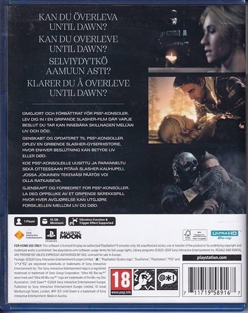 Until Dawn - PS5 (A-Grade) (Genbrug)